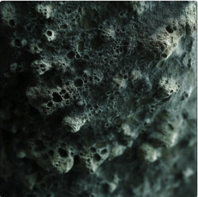 black mold on wall
