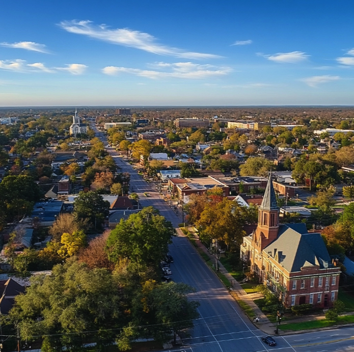 lafayette la aerial view