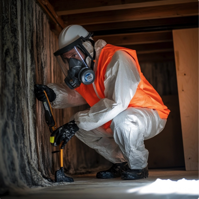 mold worker in attic